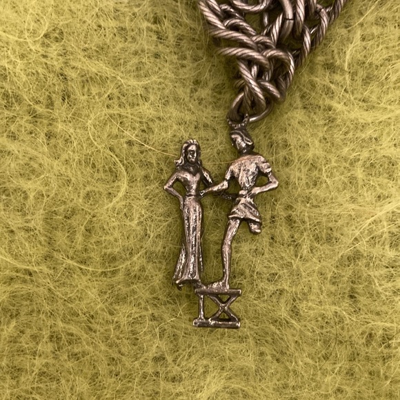 Vintage (Mid-Century) Pewter 10 Commandments Charm Bracelet - Picture 11 of 14